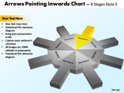 Arrows pointing inwards chart 8 stages style 3 powerpoint templates