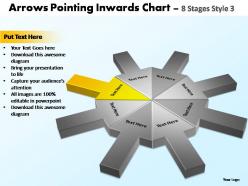 Arrows pointing inwards chart 8 stages style 3 powerpoint templates