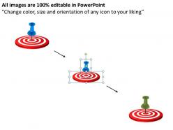 Arrows pointing towards bullseye target powerpoint diagram templates graphics 712