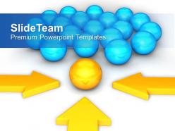 Arrows pointing towards team leader powerpoint templates ppt themes and graphics 0313