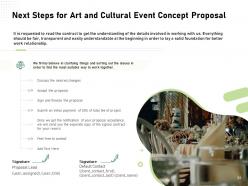 Art and cultural event concept proposal powerpoint presentation slides