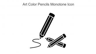 Art Color Pencils Monotone Icon In Powerpoint Pptx Png And Editable Eps Format
