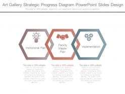 Art gallery strategic progress diagram powerpoint slides design