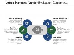 Article marketing vendor evaluation customer expectations marketing campaigns