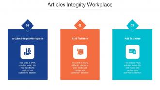 Articles Integrity Workplace Ppt Powerpoint Presentation Professional Outfit Cpb