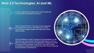 Artificial Intelligence AI And Machine Learning ML As A Technology Behind Web 3 0 Training Ppt