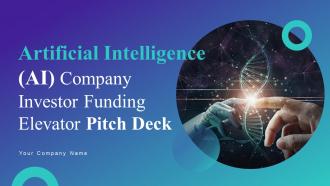 Artificial Intelligence AI company Investor Funding Elevator Pitch Deck Ppt Template