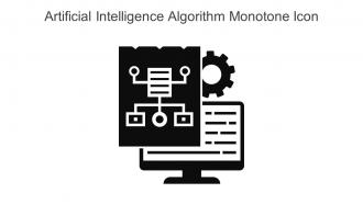 Artificial Intelligence Algorithm Monotone Icon In Powerpoint Pptx Png And Editable Eps Format
