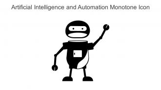 Artificial Intelligence And Automation Monotone Icon In Powerpoint Pptx Png And Editable Eps Format