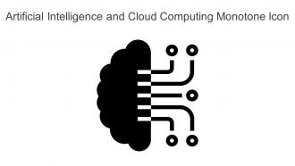 Artificial Intelligence And Cloud Computing Monotone Icon In Powerpoint Pptx Png And Editable Eps Format