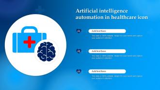 Artificial Intelligence Automation In Healthcare Icon