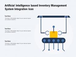 Artificial intelligence based inventory management system integration icon