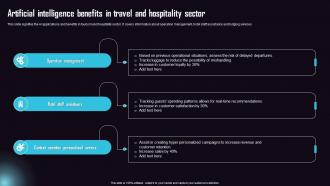 Artificial Intelligence Benefits In Travel And Hospitality Sector