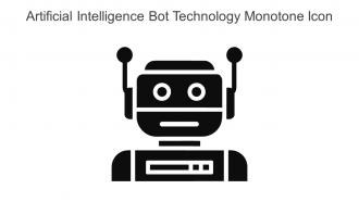 Artificial Intelligence Bot Technology Monotone Icon In Powerpoint Pptx Png And Editable Eps Format