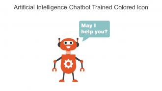 Artificial Intelligence Chatbot Trained Colored Icon In Powerpoint Pptx Png And Editable Eps Format