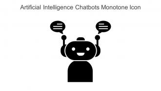 Artificial Intelligence Chatbots Monotone Icon In Powerpoint Pptx Png And Editable Eps Format
