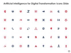 Artificial intelligence for digital transformation icons slide