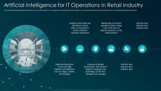 Artificial intelligence for IT operations in retail industry ppt topics