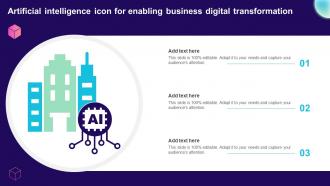 Artificial Intelligence Icon For Enabling Business Digital Transformation