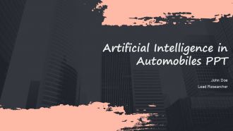 Artificial Intelligence In Automobiles PPT Sample ACP