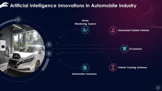 Artificial Intelligence Innovations In Automotive Sector Training Ppt Customizable Slides
