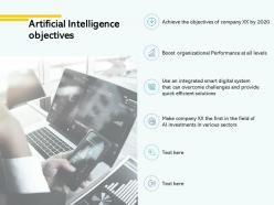 Artificial intelligence objectives communication ppt powerpoint presentation file designs