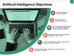 Artificial Intelligence Objectives Ppt Powerpoint Presentation Portfolio Icons