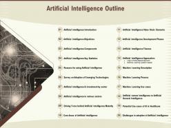 Artificial intelligence outline various sectors ppt powerpoint presentation model