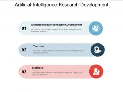 Artificial intelligence research development ppt powerpoint mockup cpb