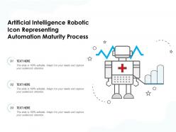 Artificial intelligence robotic icon representing automation maturity process