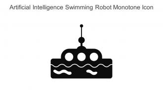 Artificial Intelligence Swimming Robot Monotone Icon In Powerpoint Pptx Png And Editable Eps Format