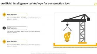 Artificial Intelligence Technology For Construction Icon