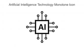 Artificial Intelligence Technology Monotone Icon In Powerpoint Pptx Png And Editable Eps Format