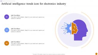 Artificial Intelligence Trends Icon For Electronics Industry