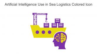 Artificial Intelligence Use In Sea Logistics Colored Icon In Powerpoint Pptx Png And Editable Eps Format