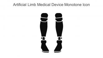 Artificial Limb Medical Device Monotone Icon In Powerpoint Pptx Png And Editable Eps Format