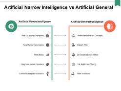 Artificial narrow intelligence vs artificial general ppt powerpoint presentation portfolio objects