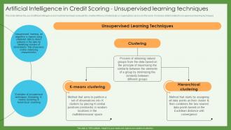 Artificial Unsupervised Learning Techniques Credit Scoring And Reporting Complete Guide Fin SS
