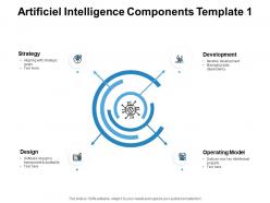Artificiel intelligence components strategy process ppt powerpoint presentation pictures slides