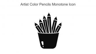 Artist Color Pencils Monotone Icon In Powerpoint Pptx Png And Editable Eps Format