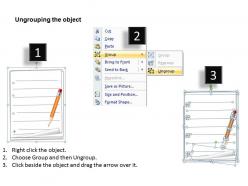 Artistic lists with textbook and pencils and binders powerpoint diagram templates graphics 712