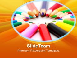 Artistic pencils education powerpoint templates ppt themes and graphics 0213