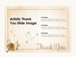 Artistic thank you slide image