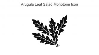 Arugula Leaf Salad Monotone Icon In Powerpoint Pptx Png And Editable Eps Format