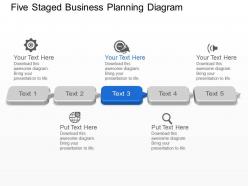 As five staged business planning diagram powerpoint template slide