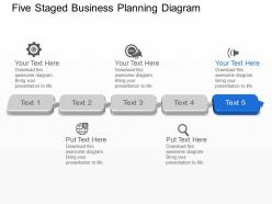As five staged business planning diagram powerpoint template slide