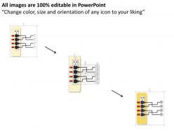 As four plugs and switch board for solution powerpoint templets