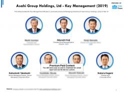 Asahi Group Holdings Ltd Key Management 2019