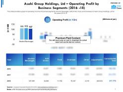 Asahi group holdings ltd operating profit by business segments 2016-2018