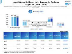 Asahi group holdings ltd revenue by business segments 2016-2018